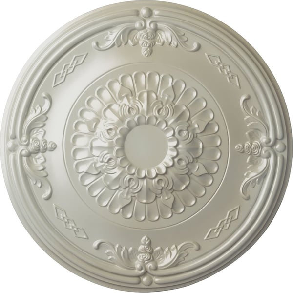 Ekena Millwork Athens Ceiling Medallion (Fits Canopies up to 3 5/8"), Hand-Painted Flash Blue, 26 1/4"OD x 3 1/4"P CM27ATFBS - main